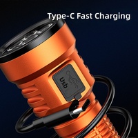 Lampe torche LED d'extérieur compacte et mini, pour usage domestique, autonomie ultra-longue, rechargeable via Type-C, 2400 lumens
