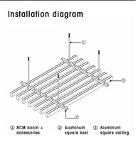 Perfil de Aluminio en U para Techo Suspendido, Metálico, con Sistema de Tensión Lineal, para Techos Abiertos, Precio Competitivo