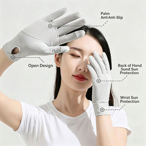 Gants de protection solaire pour femmes en nylon UPF50+, anti-UV, respirants, antidérapants, compatibles avec les écrans tactiles, pour la conduite et le cyclisme, possibilité d'ajouter un logo personnalisé - Product Image 1