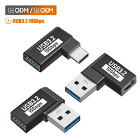 Adaptateur OTG USB 3.2 10 Gbps Type-C Mâle-Femelle, Convertisseur d'alimentation CC 3A à charge rapide, Matériau PVC, Accessoires pour téléphone