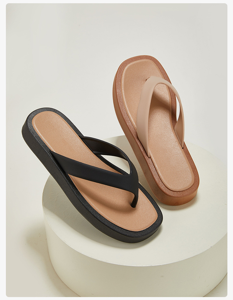 Ladies Flip-flops Slippers Simple and Comfortable Soft Sole Double Upper Sandals Women Slipper