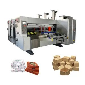 Impressora flexográfica automática Slotter de alta velocidade, máquinas para corte e impressão de caixas