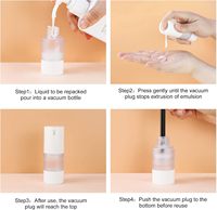 Flacon pompe sans air personnalisé rechargeable 30ml 50ml 100ml, contenant cosmétique en plastique pour lotion, emballage en gros