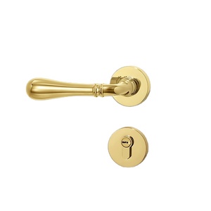 Cylindre de serrure de porte intérieure de conception moderne de haute qualité poignée de porte de meubles en alliage de Zinc pour porte en bois - Product Image 1