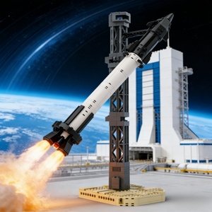 Bloques de Construcción Creativos OEM para Niños, Cohete Espacial, Nave Espacial, Rompecabezas de Ensamblaje, Ladrillos de Construcción, Modelo de Juguete, Juguetes para Niños, Unisex - Product Image 3