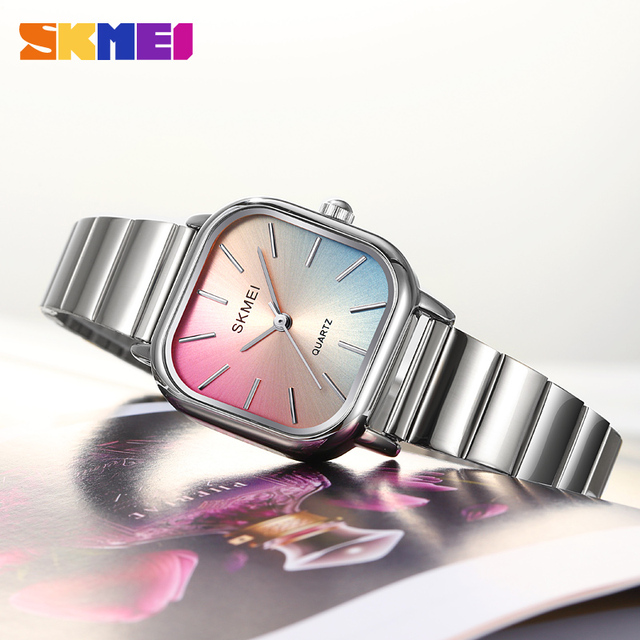 OEM ODM Customize Logo Minimalist Style Ladies Watches Square Dial 3ATM Waterproof Japan Movement Simple Design Quartz Watch