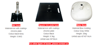 Drapeaux publicitaires portables de qualité supérieure à base croisée, en polyester, imprimés numériquement, avec mât en aluminium pour placement sur surface plane