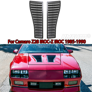 For 1985-1990 Camaro Z28 IROC-Z IROC a Pair Vented Heat Extractor <b>Hood</b> Louvers Scoop Steel Vent Air Flow Intake - Product Image 1