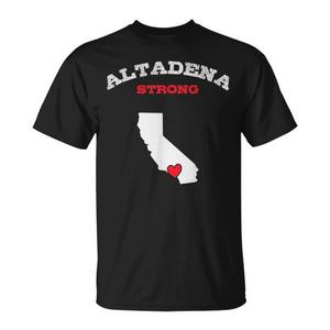 T-shirt Altadena Strong California nera unisex media - Product Image 1