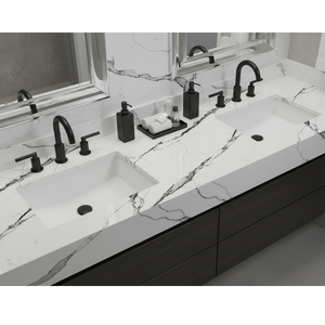 OEM sang trọng calacatta Trắng đậm đen veining thiết kế Thạch anh slab thạch anh Countertop cho nhà bếp backsplash sảnh khách sạn - Product Image 5