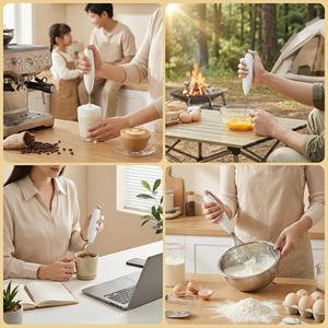 <span class=keywords><strong>Mousseur</strong></span> à <span class=keywords><strong>lait</strong></span> électrique portable Culi Premium <span class=keywords><strong>en</strong></span> acier inoxydable avec 5 fouets interchangeables, alimenté par piles, pour café et thé - Product Image 2