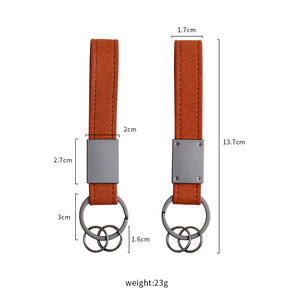 Porte-clés en cuir et métal gravé au laser avec logo personnalisé, cadeau d'affaires haut de gamme, porte-clés en alliage de zinc pour BMW M <span class=keywords><strong>Audi</strong></span> RS Benz AMG - Product Image 4