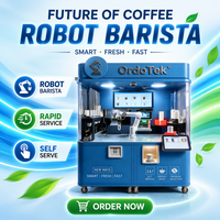 Distributeur automatique de café Ordo Tek Coffee Latte Art Bar avec bras robotisé 6 axes, modèle 01 (Chine), pour usage multi-scènes