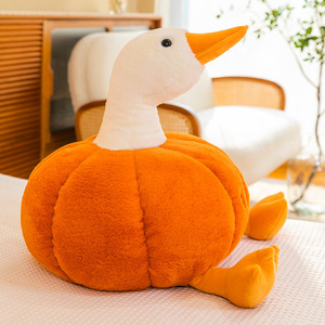 Juguete de Peluche de Ganso Blanco Grande con Forma de Calabaza de Dibujos Animados al por Mayor para Regalos de Cumpleaños, Muñeco de Peluche de Ganso Suave, Almohada - Product Image 6