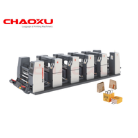 Machine d'impression flexographique pour emballages alimentaires en carton ondulé, type unitaire, pour gobelets en papier, sacs et boîtes