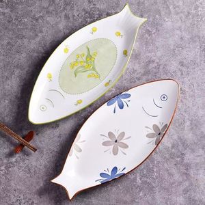 Modern Cartoon Fish Shaped <b>Plate</b> Made From High-Quality Ceramic With Bright Colors And Elegant Aesthetic - Product Image 3