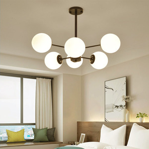 Insieme luce moderna casa magia Bean Glass lampade a sfera lampadari soggiorno <span class=keywords><strong>camera</strong></span> <span class=keywords><strong>da</strong></span> <span class=keywords><strong>letto</strong></span> <span class=keywords><strong>lampadario</strong></span> a soffitto lampade a sospensione - Product Image 3