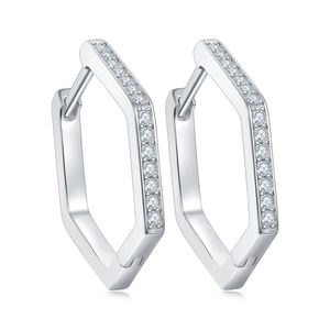 Pendientes Grandes de Plata de Ley con Sílice de Primera Calidad de la Marca All Fashion (Antiguos) para Mujer - Product Image 2