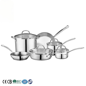 Juego de <span class=keywords><strong>Ollas</strong></span> GETWICK Classic de 11 Piezas, Acero Inoxidable, Reforzado con Titanio <span class=keywords><strong>316Ti</strong></span>, Construcción de 5 Capas, Compatible con Inducción - Product Image 3