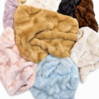 Tissu tricoté en fausse fourrure de vison, motif brossé, largeur 180 cm, peluche douce pour manteau de fille, veste, couture, artisanat, vente en gros en stock