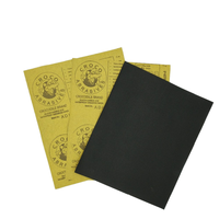 Papier abrasif rectangulaire noir de qualité Croco en carbure de silicium, imperméable, à revêtement fermé, liant en résine synthétique, poids C