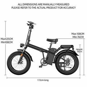 Vente en gros bon marché 250W500W Vélo électrique pliable Route <span class=keywords><strong>Scooter</strong></span> électrique Ville adulte avec moteur moyeu arrière et deux roues - Product Image 3