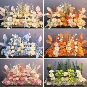 LO-889 Composition florale artificielle personnalisée économique en gros, rangée au sol et centre de table <span class=keywords><strong>pour</strong></span> la décoration d'événements de mariage - Product Image 2