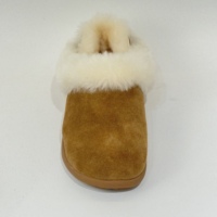 Pantoufles d'hiver et d'automne pour femmes en daim de vache, doublure en peau de mouton véritable, semelle extérieure en caoutchouc, pantoufles confortables et chaudes pour l'intérieur et l'extérieur