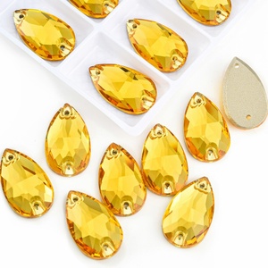 Strass en cristal brillant 5A de qualité supérieure Oleeya, forme goutte d'eau, à coudre, pour accessoires vestimentaires - Product Image 3