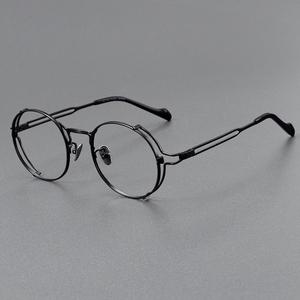 ZY0048 Montures de <span class=keywords><strong>lunettes</strong></span> en titane ultra-légères pour femmes, design ajouré pour petits visages, motif uni pour verres - Product Image 2