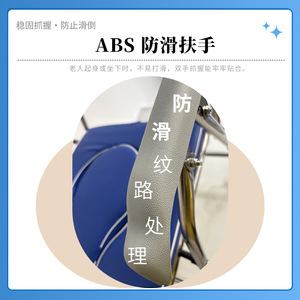 Stainless Steel Folding <b>Commode</b> <b>Chair</b> With Backrest Adjustable Height For Elderly And Pregnant Women Anti Slip Feature - Product Image 2