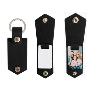 Portachiavi Personalizzabili in Pelle PU Qualisub, Portachiavi in Metallo per Sublimazione, Stampabili su Due Lati, Incisione Laser - Product Image 1