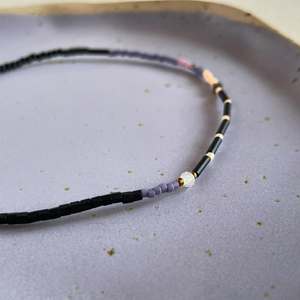 Vòng cổ hạt thủy tinh nhỏ với họa tiết trái tim mạ vàng bạc người bạn tốt nhất đơn giản dây chuyền thanh nhã Boho đa đính cườm choker - Product Image 5