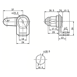 Serrure à came rotative en alliage de zinc chromé sans clé certifiée ISO9001 Modèle 29418 pour armoire, tiroir, meuble ou <span class=keywords><strong>crochet</strong></span> de penderie - Product Image 5