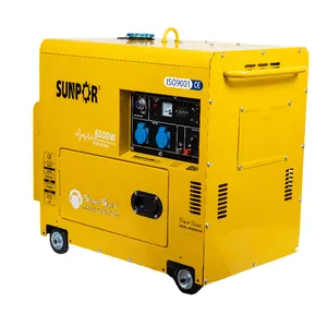 เครื่องกําเนิดไฟฟ้าดีเซลเงียบ 6 Kva 7 Kva เครื่องกําเนิดไฟฟ้าดีเซลระบายความร้อนด้วยอากาศ 6kw 4 จังหวะ