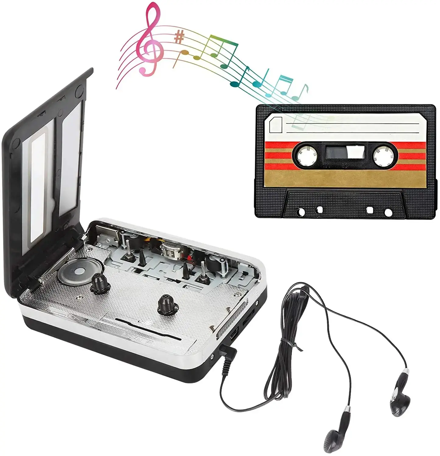 2024 profesional Dropshipping Audio Cassette Player grabadoras cinta Walkman USB Cassette Player a MP3 Convertidor para el hogar