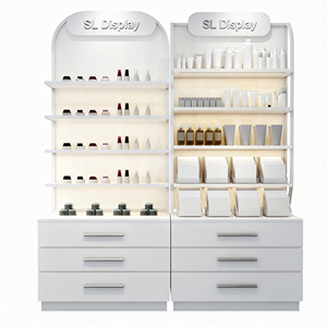 Vitrine de luxe haut de gamme pour cosmétiques, meuble de rangement vintage pour parfums, armoire murale pour présentation de parfums - Product Image 2