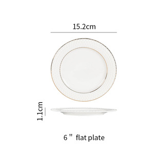 Ensemble de vaisselle en céramique blanche 3 pièces, résistant aux éclats et compatible lave-vaisselle, sans BPA, certifié FDA/CE pour les restaurants - Product Image 6