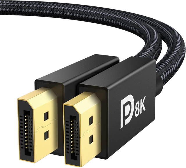 VESA for Certified 8K DisplayPort Cable 1.4 High-Speed 8K 60Hz 4K 144Hz 2K 240Hz HBR3 32.4Gbps HDR HDCP Cable for Gaming Monitor