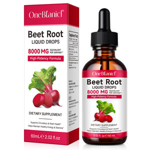 OneBtanicl cairan tetes akar bit organik alami, suplemen cair ekstrak bit meningkatkan energi kesehatan jantung 60ml - Product Image 2