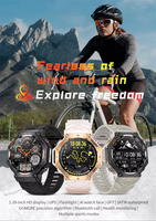 Montre connectée KC91 avec NFC, GPS, suivi d'activité, lecteur de musique, rappel d'appels et de messages, écran tactile, boîtier en alliage, Android