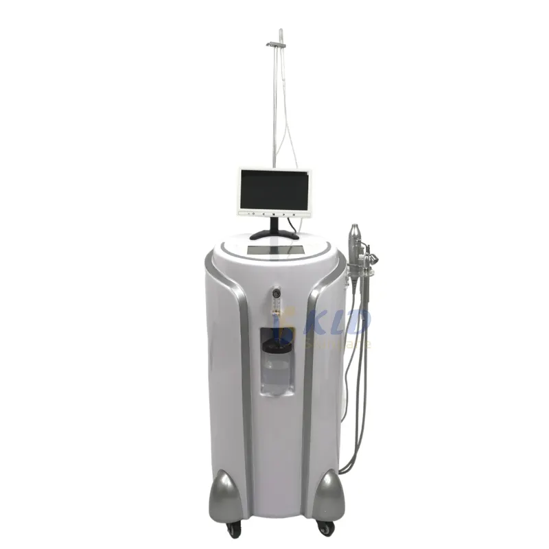 Máquina de oxígeno 7 en 1 hydra h2o2, mascarilla de oxígeno, rejuvenecimiento de la piel, exfoliación profunda, equipo de bio-rf hidratante