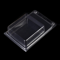 Boîtes en plastique en forme de coquille de palourde, personnalisées, transparentes, en PET, emballage en plastique transparent en forme de coquille de palourde
