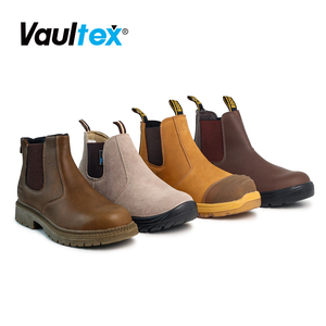Vaultex 1.6-1.8 Chaussures de sécurité industrielles à bout en fibre de verre en cuir de vache Water Splash Chelsea Work Bottes de sécurité avec chaussettes imperméables - Product Image 4