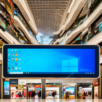 Kecerahan tinggi 1000 NIT panjang tipis BUS LED TFT layar LCD untuk Bus Shopping Mall pameran Hall mobil Video dalam ruangan iklan