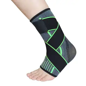 Hot bán tùy chỉnh Nylon nén mắt cá chân hỗ trợ Brace chống bong gân thể thao mắt cá chân đàn hồi có thể điều chỉnh mắt cá chân Băng Brace