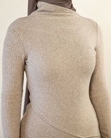 Ensemble Élégant Willson 2 Pièces à Manches Longues, Robe Longue Musulmane Modeste Coupe A en Coton pour Femmes Discrètes, Haut et Jupe Assortis