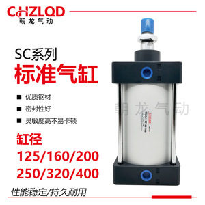 กระบอกลมมาตรฐาน Sc125 ระยะชัก 100 มม. ข้อต่อ G12 แบบมีบัฟเฟอร์ลม ไม่มีแม่เหล็ก - Product Image 5