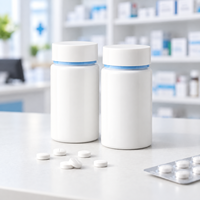 En stock, flacons à pilules en plastique PE mat, étanches et anti-fuites, design personnalisé, 100 ml, pour le transport de pilules en voyage