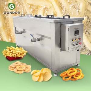 Freidora Industrial a Gas Automática para Chips de Plátano, Gari, Yuca y Falafel - Product Image 1